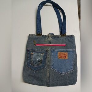 HANDMADE Jean shoulder purse